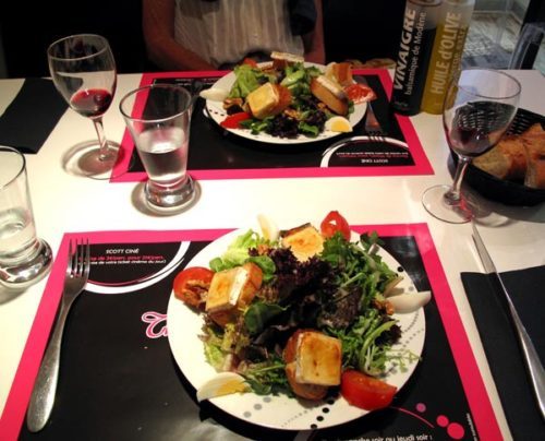 Walking in France: To start, chèvre chaud salads