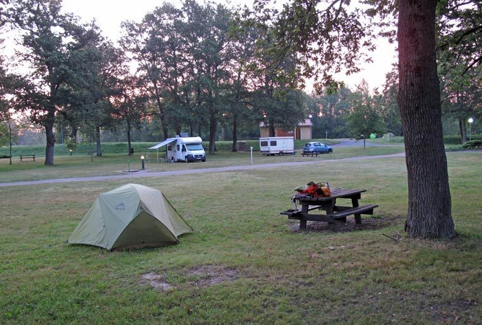 Walking in France: All quiet in the Vallon camping ground