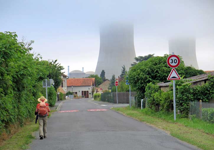 Walking in France: It looks like the nuclear power station is actually in the village!