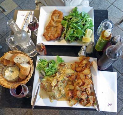 Walking in France: Our wonderful final dinner