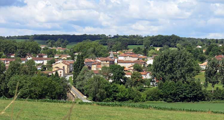 Walking in France: Looking across the Vienne to Ansac