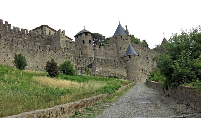 Walking in France: Climbing to the Cité, Carcassonne