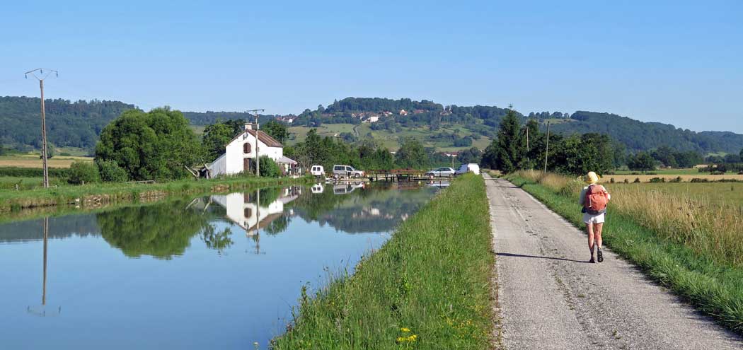 Walking in France: A lock on the Canal of Burgundy
