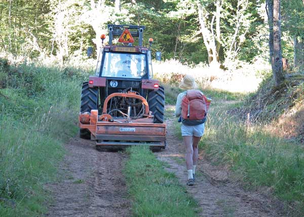 Walking in France: A mowing machine way off the beaten track