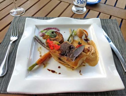 Walking in France: Lamb with more nasturtiums