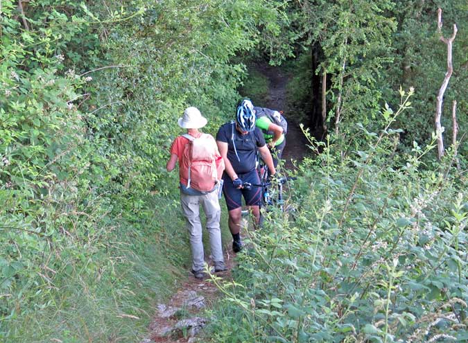 Walking in France: A tight squeeze beside a precipitous drop