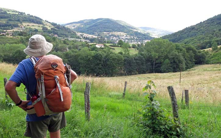 Walking in France: Looking back to Bourg-Argental