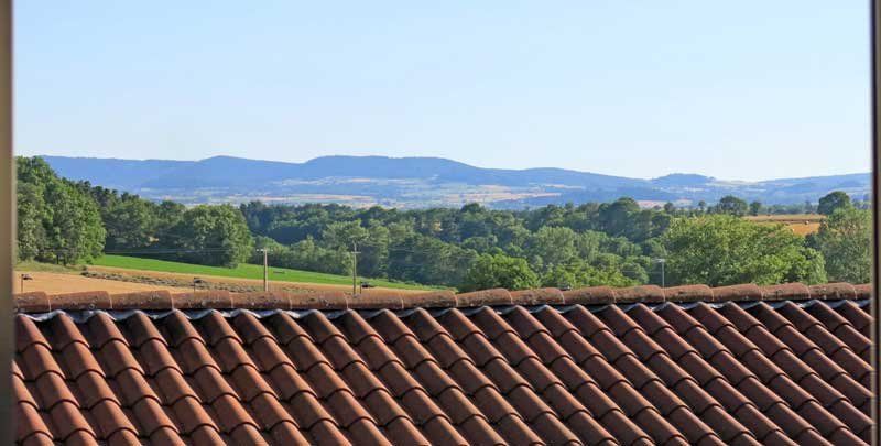 Walking in France: The view from our window, Hôtel des Voyageurs, Saint-Paulien