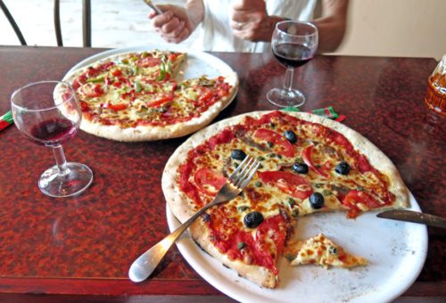 Walking in France: Stodgy pizzas and a half litre of red for dinner
