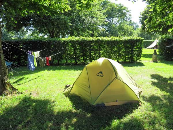 Walking in France: Étang-sur-Arroux's camping ground, nice place, pity about the power-crazed manageress