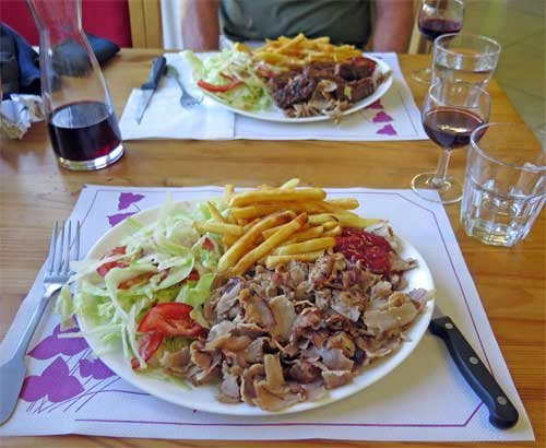 Walking in France: An excellent middle-eastern meal