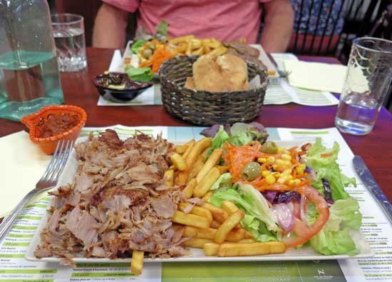 Walking in France: Followed by two mountainous assiettes for mains