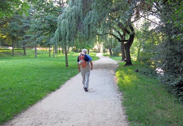 Walking in France: Forty-four hours after leaving home, and only a few steps away from the camping ground and sleep