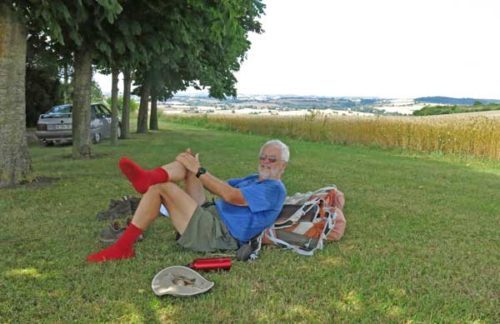 Walking in France: A beautiful place for a rest on a hot day