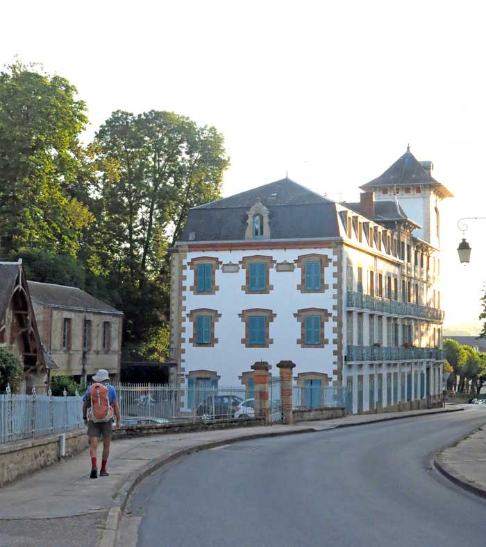 Walking in France: One of Bourbon-l'Archambault's spa hotels