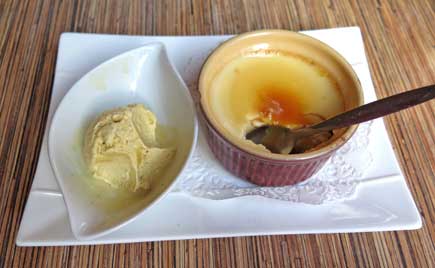 Walking in France: But there was still room for crème caramel field work