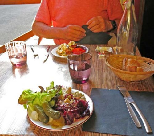 Walking in France: For starters, a buffet of fresh crudités