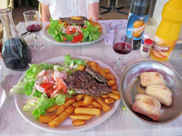 Walking in France: Our humble dinners