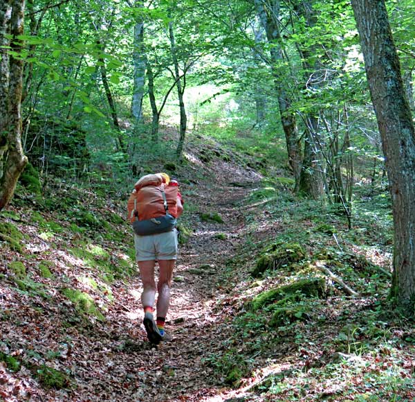 Walking in France: The start of a steep climb