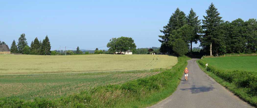 Walking in France: A quiet road in the Xaintrie, near Servières-le-Château