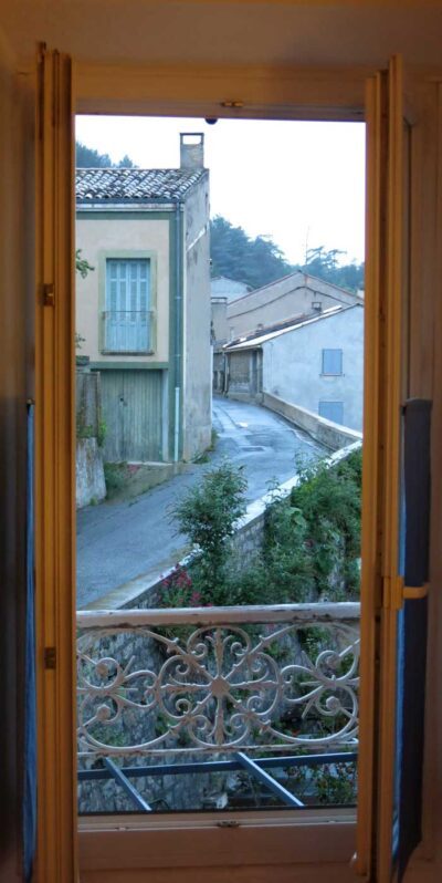 Walking in France: The view from our hotel window
